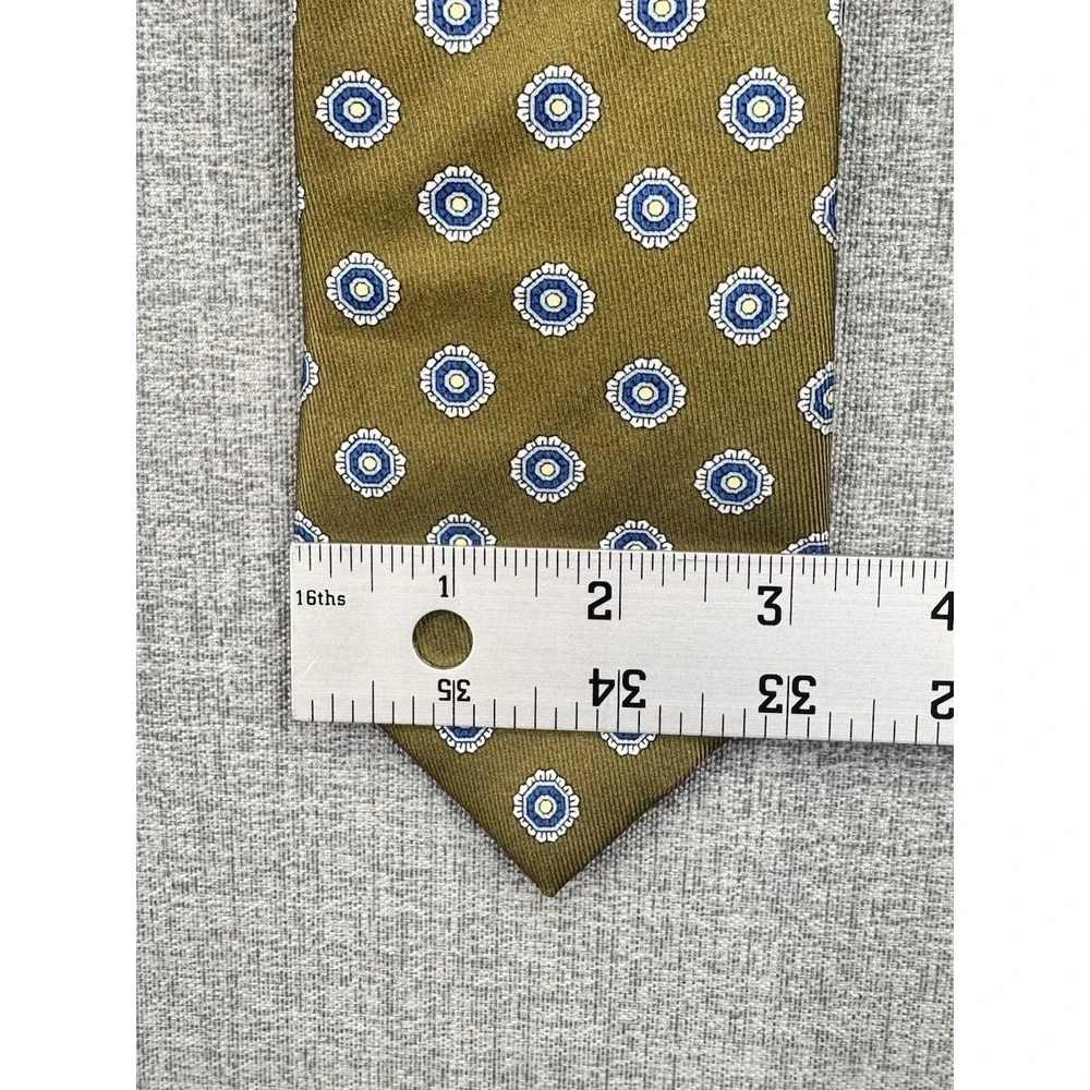Charles Tyrwhitt Tie Gold Geometric Print 100% Silk Jermyn Street, London